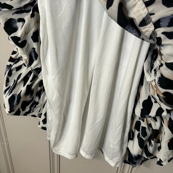 NWT She‎ + Sky Tiered Ruffle Animal Print Spaghetti Strap Sundress Slip Dress M - Picture 9 of 11